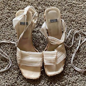 Stuart Weitzman Wedge Espadrille Wrap-Around Sandal